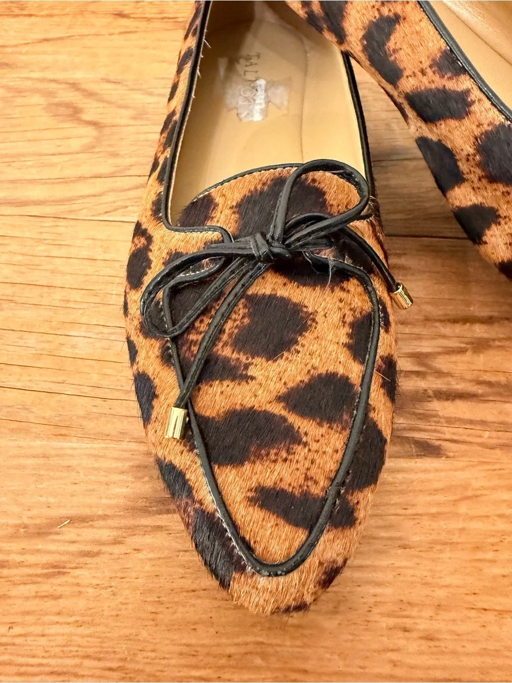 Talbots Driving Loafers Cheetah Print Calf Hair Leather Flats Shoes Women’s 7